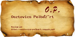 Osztovics Pelbárt névjegykártya